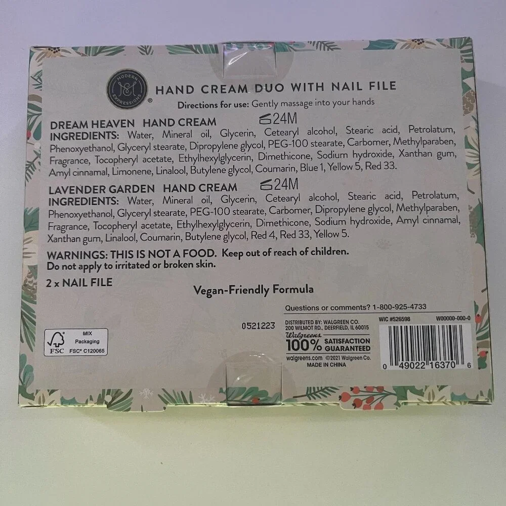 Modern Expressions Hand Cream Duo With Nile File 1oz Each Christmas Gift Ideas